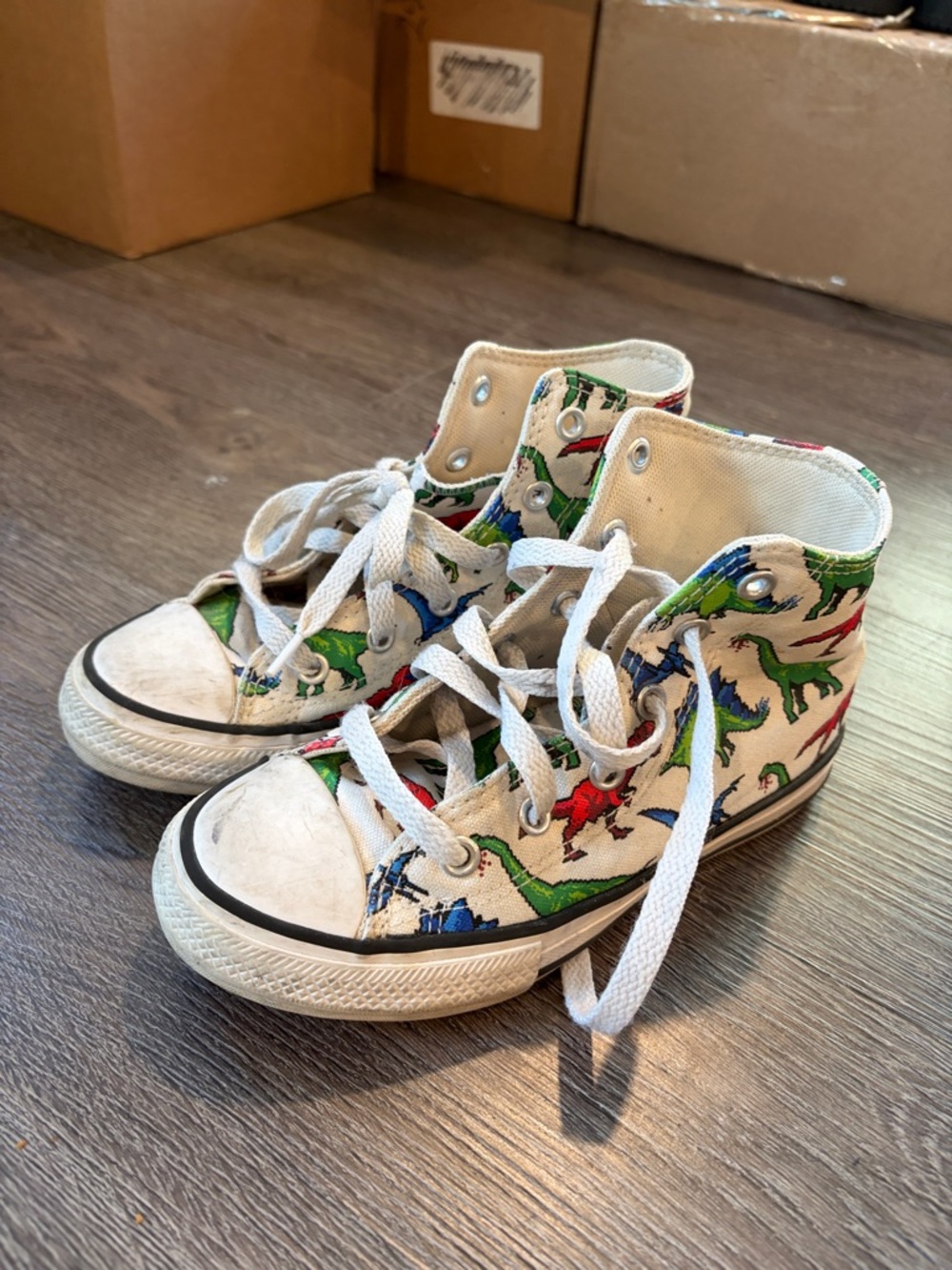 Boys Dinosaur Converse
